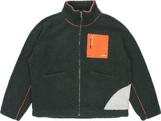 Puma x ROARINGWILD Crossover Sherpa Jacket Contrasting Colors Zipper Pocket Fleece Stay Warm Logo Green 532597-80