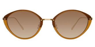 Linda Farrow LUCY LFL1086 C3 Womens Sunglasses Brown Size 52