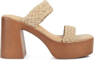 London Rag Womens Misaki Braided Detail Chunky Sandals In Beige