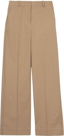 3.1 Phillip Lim distressed wide-leg trousers - women - Elastane/Cotton - 4 - Neutrals