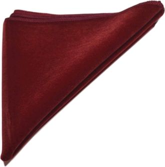 King & Priory Dark Red Velvet Pocket Square, Handkerchief