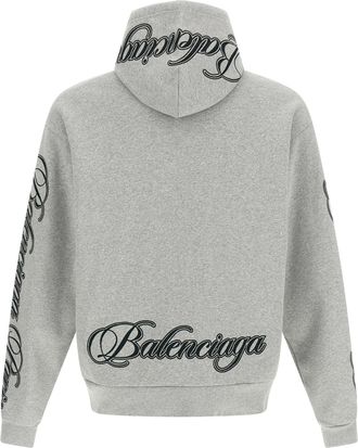 Balenciaga Womens Gray Cotton Sweatshirt Clothing