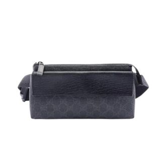 Gucci Pre-owned GG Supreme Coated Canvas Waist Bag - Heren - Pre-owned - Zwart - Maat: ONE Size Leer