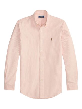 Polo Ralph Lauren logo-embroidered striped oxford shirt - Orange