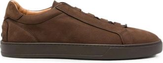 Tod's 04L Nubuck Low-Top Trainers - male - Tods - Sneakers - Brown - 8 1/2 UK - Shoes