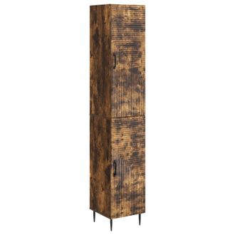 vidaXL Juego De Armarios 2 Uds. Roble Ahumado Madera De Ingenier&iacute;a Vidaxl