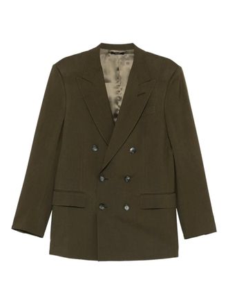 Tom Ford Blazer doppiopetto con revers a lancia - Verde