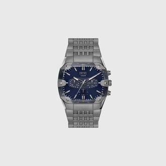 Diesel Spiked Cushion gunmetal stainless steel watch - Timeframes - Man - Grey