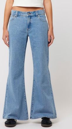 Abrand 99 Gigi Baggy Flare Leg Jeans in Mid Blue at Nordstrom, Size 23