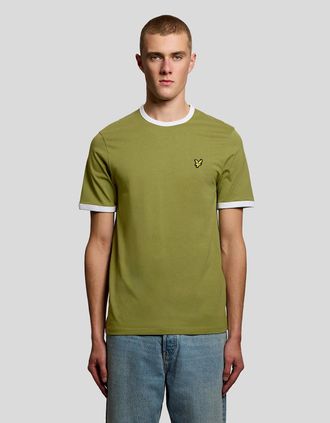 Lyle & Scott Lyle And Scott Mens Ringer Cotton Crew Neck T-Shirt - Size: 42