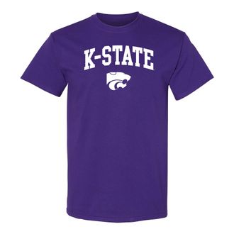 UGP Campus Apparel NCAA Arch Logo - NCAA Sports Team Color T Shirt, Kansas State Wildcats Purple, XL