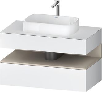 Duravit Duravit - Qatego Consola Mueble Bajo Lavabo, 1 Extra&iacute;ble, 1 Caj&oacute;n