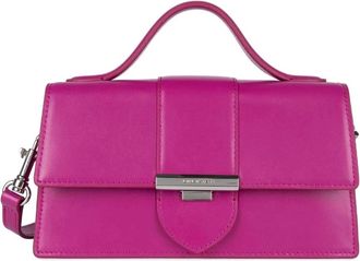 Lancaster Klep Tas met Metalen Sluiting Paris Ily Orchidee - Dames - Handtassen - Paars - ONE Size - Leer - Tassen