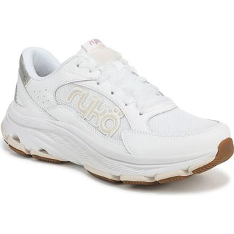 Ryk&auml; Devotion X Max Classic Sneaker in White Leather at Nordstrom Rack, Size 9.5