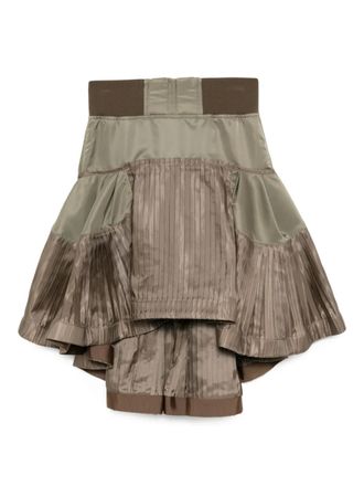 sacai Geplooide rok - Groen