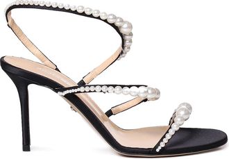 Mach & Mach Sirene Sandals With Satin And Pearls