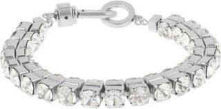 AllSaints Double Crystal Flex Bracelet in Rhodium at Nordstrom Rack