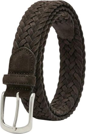 Alberto Luti Suede Lederen Riem - Heren - Riemen - Bruin - 90 CM - Leer - Accessoires