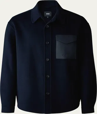 Mackage Mens Emmanuel Double-Face Wool Overshirt