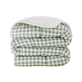 Colchones Aznar Edred&oacute;n Invierno Vichy Algod&oacute;n 100% Suave C&aacute;lido Alta Calidad Relleno Poli&eacute;ster Reciclado 250 G/m&sup2; Verde - Cama 135/140 (220x220)