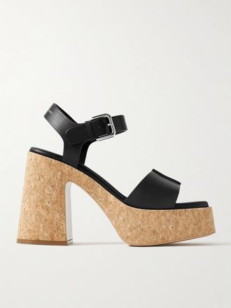 Stella McCartney + Net Sustain Sandali Con Plateau In Vegea Skyla - Nero