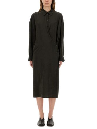Christophe Lemaire Straight Collar Twisted Dress