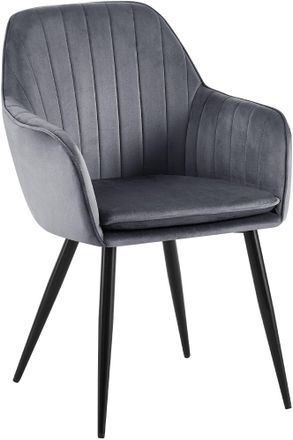 Clp Silla De Comedor Cheryl Gris Oscuro Negro