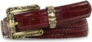 Patricia Nash Barni Distressed Croc-Embossed Leather in Oxblood at Nordstrom Rack, Size Medium