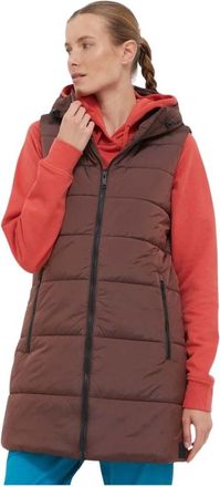 Jack Wolfskin Eisbach Vest - Dames - Bodywarmers - Bruin - S - Wol - Fitness