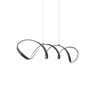QAZQA Qazqa L&aacute;mpara Colgante De Dise&ntilde;o Negra De 100 Cm Con Led
