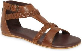 Roan Posey Braided V-Strap Sandal in Tan Leather at Nordstrom, Size 6.5