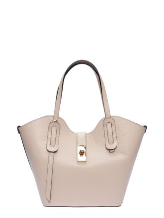 Isabella Rhea Beige Rundleer Tas