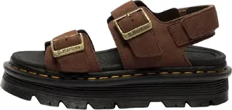 Dr. Martens (WMNS) Dr. Martens Zebzag Nubuck Platform Sandals Sepia Brown 42853200