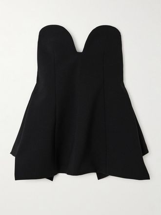 Carven Top Bustier Asimmetrico In Cr&ecirc;pe - Nero