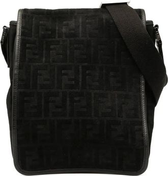 Fendi 2000-2010 Zucca Suede crossbody bag - Nero