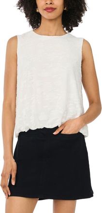 Vince Camuto Bubble Hem Sleeveless Top in New Ivory at Nordstrom, Size X-Large