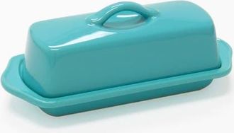 Chantal Full Size Ceramic Butter Dish, 8.5 Inch in Aqua at Nordstrom