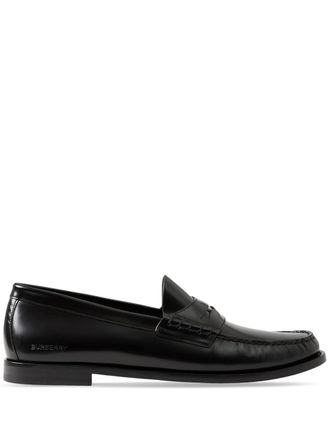 Burberry Mocassini con logo goffrato - Nero