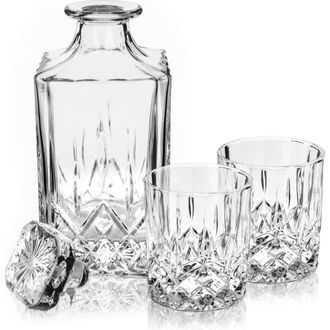 Viski Admiral Crystal 3-Piece Decanter & Tumbler Set in Clear at Nordstrom