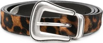 Eraldo Leopard-print Buckle-fastening Belt