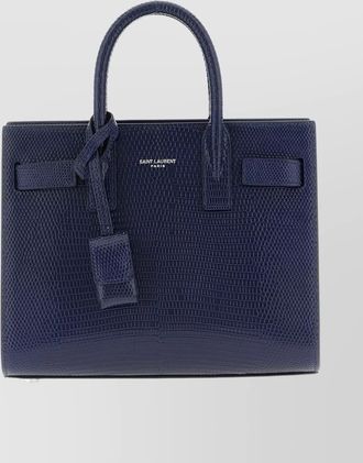 Saint Laurent sac de jour nano lizard leather tote bag