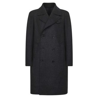 Harris Wharf London Heren, Mantels, Zwart, Maat: L