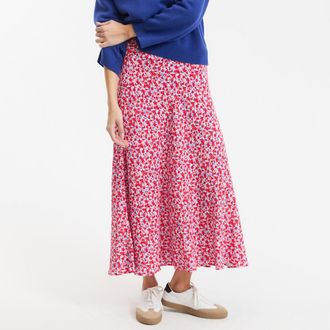 La Redoute Collections Wijde rok, bloemenprint, lang