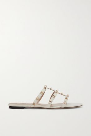 Valentino Garavani Sandali In Pelle Rockstud - Avorio