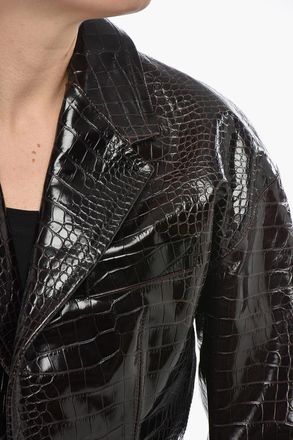 Dsquared2 Giubbotto in Pelle Effetto Coccodrillo Dsquared2