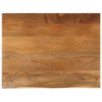 Berkfield Home Table Top Live Edge 100x80x3.8 cm Solid Wood Mango in Brown