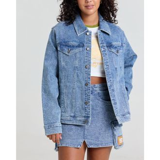 By Samii Ryan Smiley Oversized Denim Jacket in Blue at Nordstrom, Size Xx-Large
