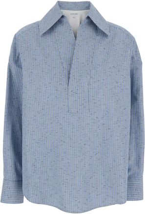 Bottega Veneta Cotton And Linen Stripe Shirt