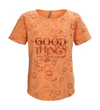 G.I.G.A. DX by killtec T-Shirt GS 47 WMN TSHRT, Damen, Gr. 36, rot (apricot), Obermaterial: 95% Baumwolle, 5% Elasthan, G.I.G.A. DX BY KILLTEC, Shirts T-Shirt, Florales Dame