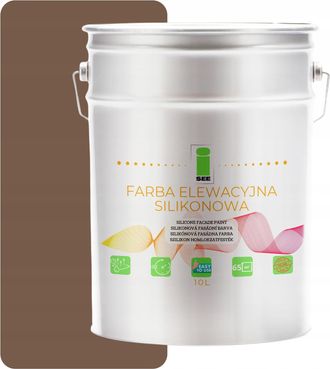 OEM Pintura De Silicona Para Fachadas, Marr&oacute;n Claro, Tono 2, 10 L
